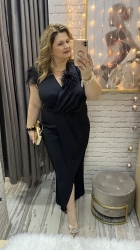 sukienka IRMINA 36-52 czarna maxi