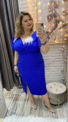 sukienka PAULINA  36-54/56  chaber połysk 