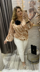 bluzka MISCHEL 36-52 beż zebra