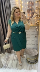 sukienka IRMINA 36-52 zielona mini midi