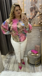 bluzka MISCHEL 36-52 beż-fuksja