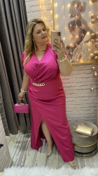 sukienka LEAH 36-50 fuksja maxi