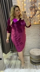 sukienka SABINA 36-48/50 bordo