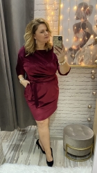 sukienka HANNA 36-46/48 czerwone winoo