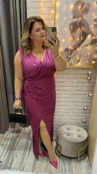 sukienka SOFIA 36-52 fuksja połysk