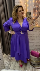 sukienka FINEZJA fiołkowa 36-48/50