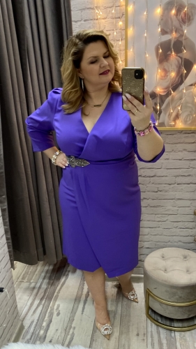 sukienka MILANO fiołkowa 36-48